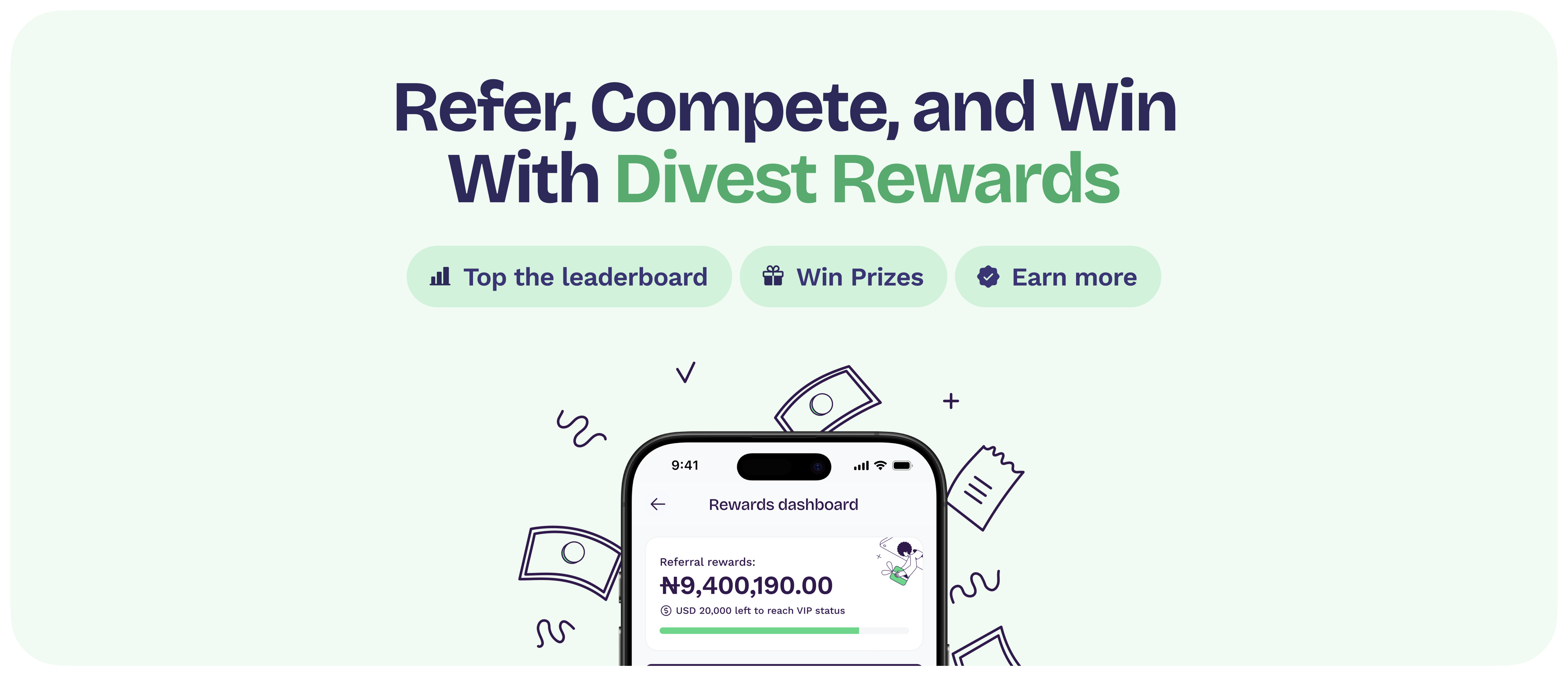 Divest app screenshot: Divest Rewards